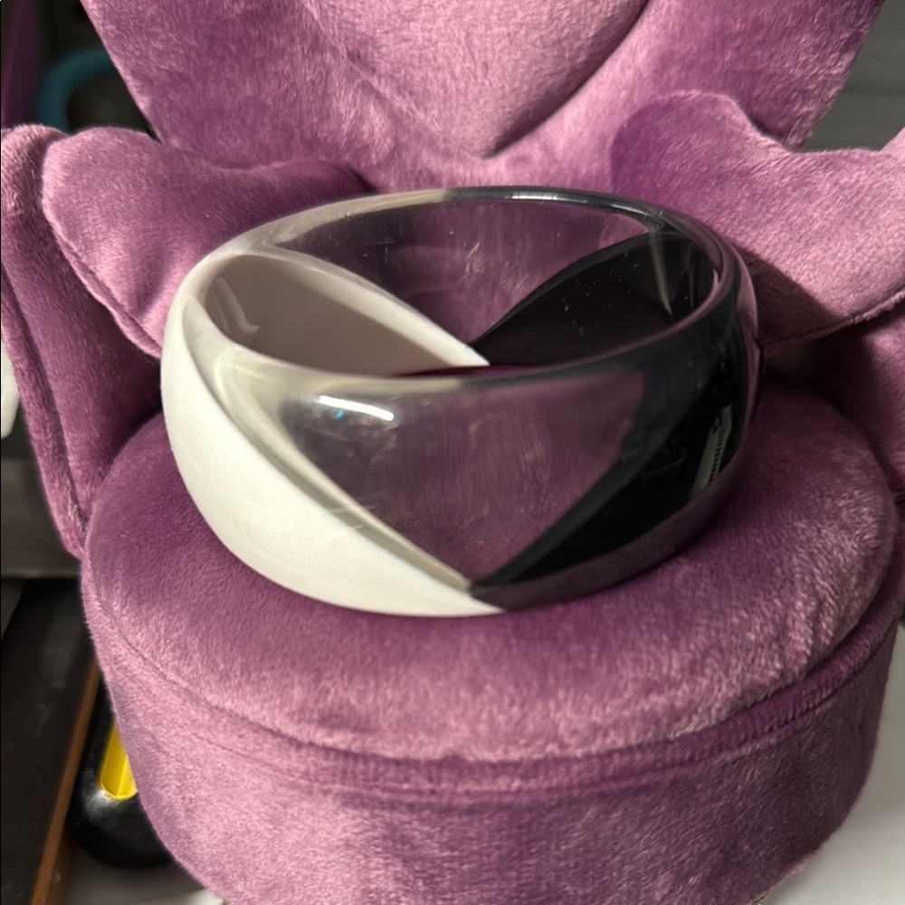 Black and White Bangle Bracelet